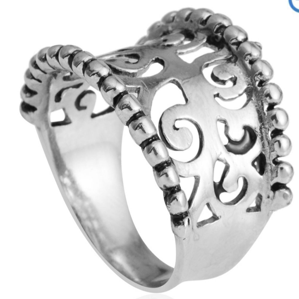 Silvertone Ring Size 7 - Picture 2 of 6